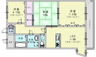 パークハイツアイリス5号館の物件間取画像